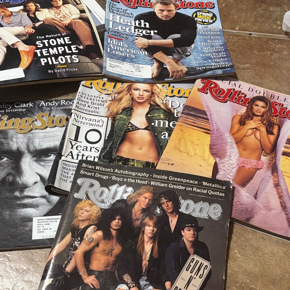 Rolling Stone Magazine Collection STP, Britney Spears, Heath Ledger, Guns n Rose